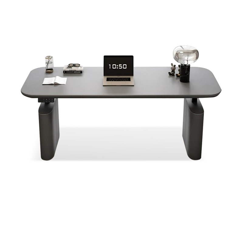 Bureau rectangulaire à hauteur réglable, Noir, noir, noir, noir, H 51,18 po x l 62,99 po x P 31,5 po