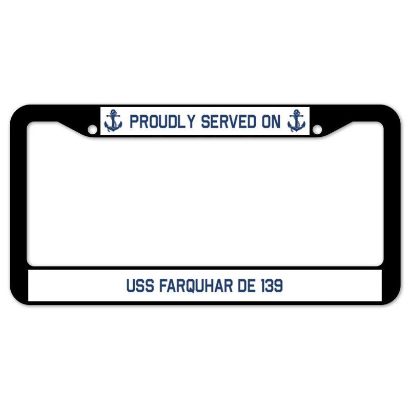 Fièrement servi sur un cadre de plaque USS FARQUHAR DE 139