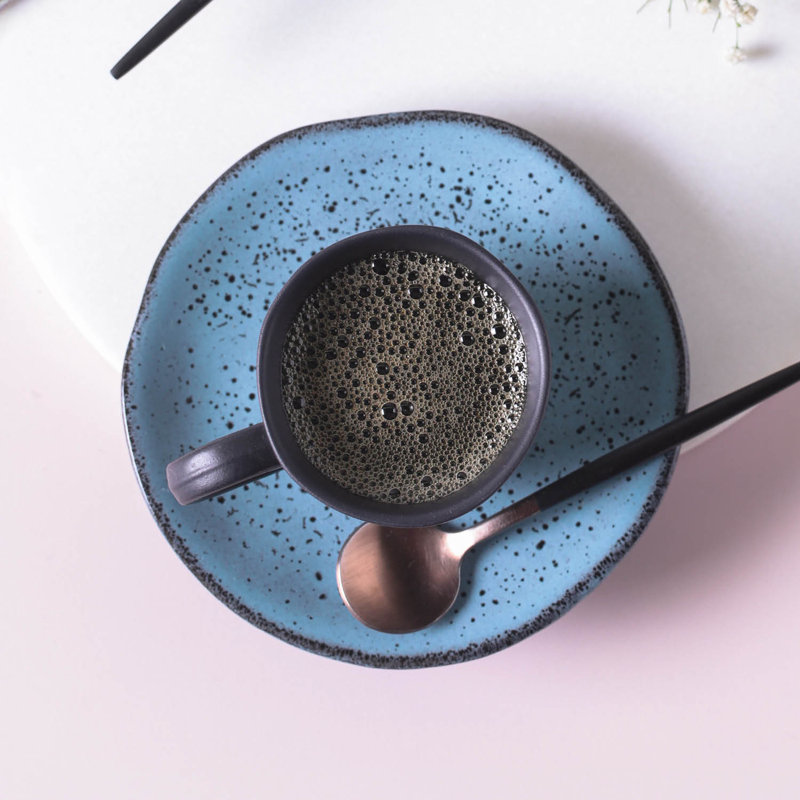 Tasse à café et soucoupe en céramique 4,1 oz Night Sky