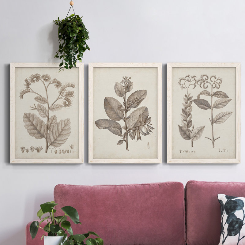 Midnight Tulip III - Ensemble de 3 cadres photo sur toile, H 37,5 po x l 82,5 po x P 1,5 po, Blanc