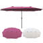 Parasol double de 4,5 m x 2,7 m pour une protection solaire rapide - Très grand modèle avec manivelle et aérations - Idéal pour jardin, terrasse ou piscine