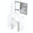 29.2" Small Size Left Bedside Cabinet Vanity Table + Cushioned Stool, 2 Ac+2 Usb Power Station, Hair Dryer Bracket, Extra Large Touch Control Sliding Led Mirror, Tri-Color Switching, Brightness Adjust-118618035