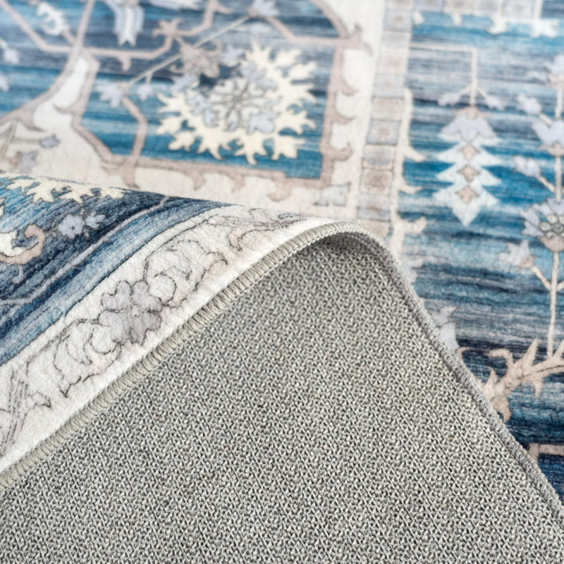 Tapis lavables à la machine pour tapis de salon Boho, Rectangle 5 pi x 7 pi