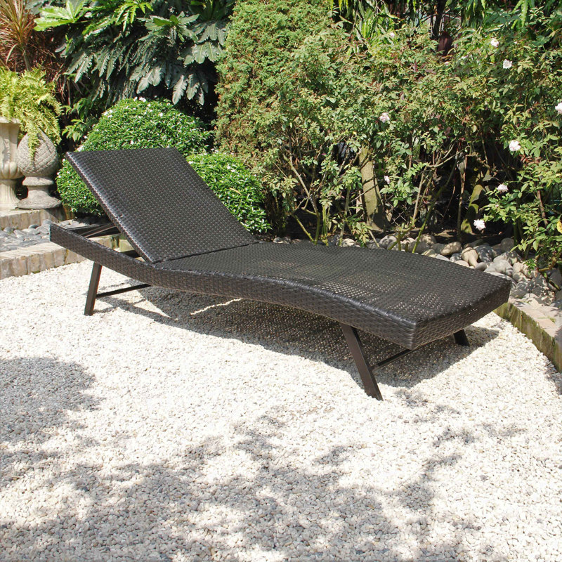 Chaise longue simple inclinable Artorias, Noir