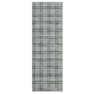Washable Area Rugs for Bedroom Modern Area Rug for Living Room Contemporary Plaid Non Slip Large Rug Low Pile Stain Resistant Carpet for Playroom Classroom
