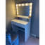 Vanity Desk With Mirror And Lights,Dressing Table With Large Drawer,2 Level Storage Dresser 3 Lighting Modes Adjustable Brightness
