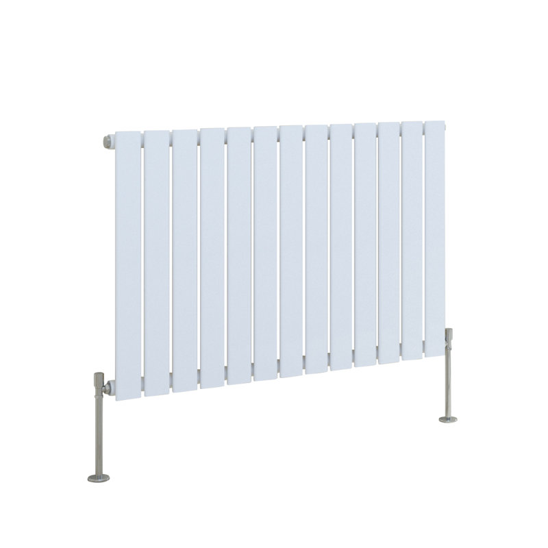 Adah Horizontal Single Flat Panel Radiator, 1, 600mm H x 884mm W x 52mm D, White