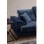 Élégant canapé 2 places, bleu marine | Cadre en bois de hêtre et en carton, 72,8 po x 39,4 po x 36,2 po | Tissu 100% polyester, dossier réglable, rembourrage en mousse gris doux | Design industriel moderne, nettoyage à sec, pieds en métal noir mat-289020818
