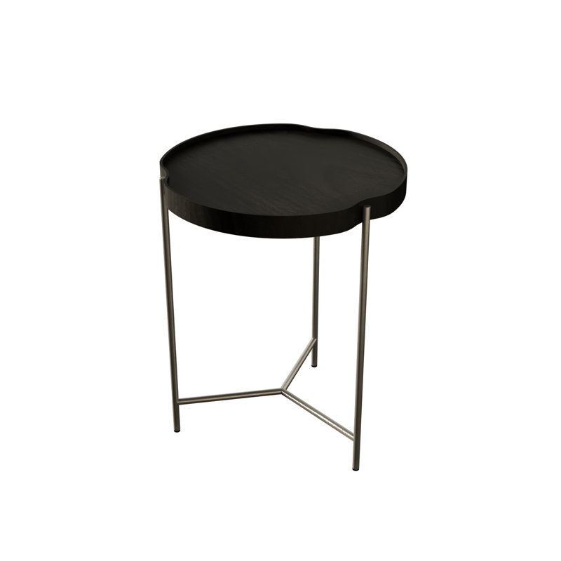 Table d'appoint Flow Accord, Teck, H 22,01 po x l 17,72 po x P 17,72 po