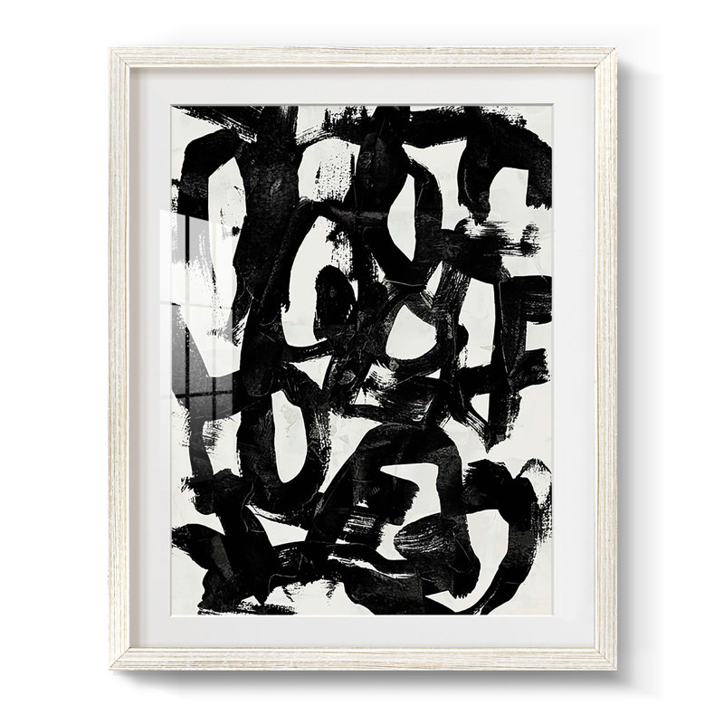 Graffiti Tangle I - impression encadrée, H 28,5 po x l 20,5 po, Blanc