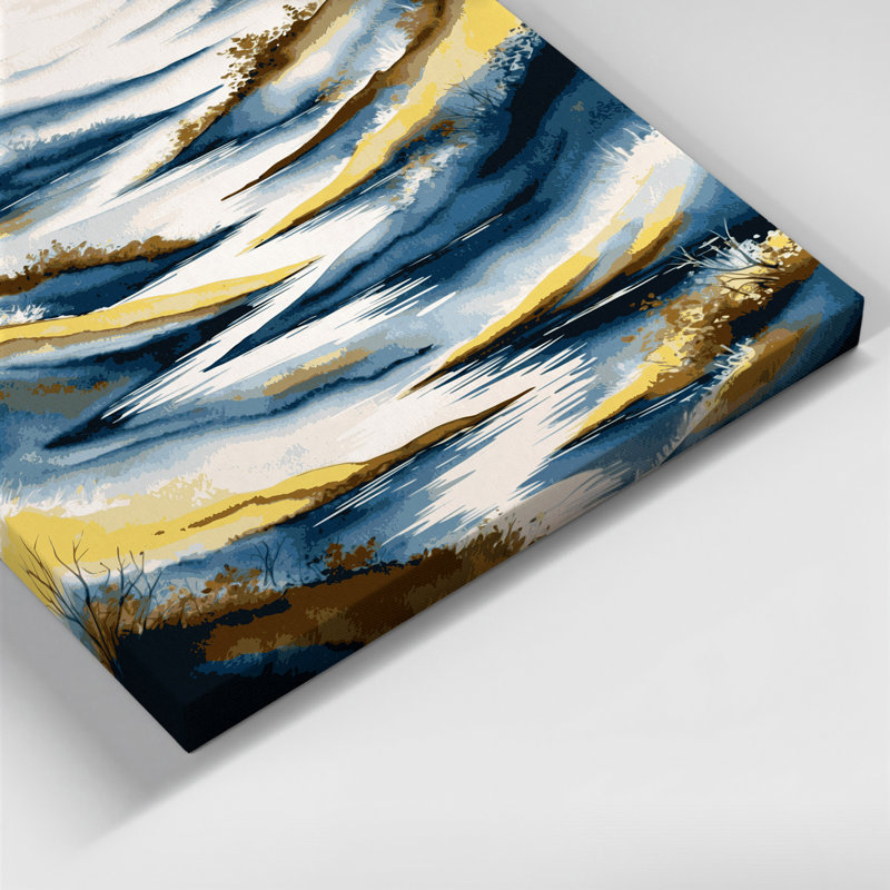 "Watercolor Landscape" 65, art mural sur toile beige, H 20 po x l 24 po