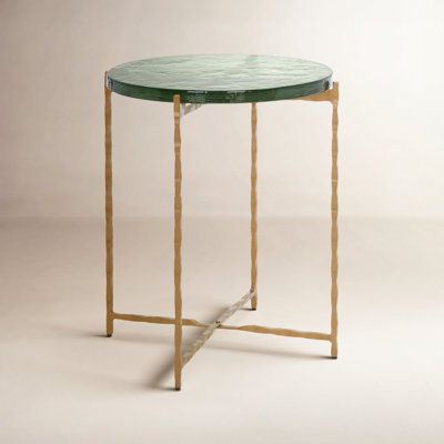 Morticia Glass End Table