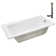 66'' x 34'' Acrylic Soaking Drop-In Bathtub, Drain Included