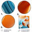 «Blue and Orange Fractal Curves In Motion II», reproduction d'art mural en métal fractal-1058726853
