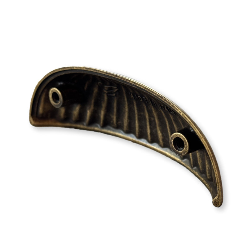 Antique Brass "Celia" Cup Drawer Pull