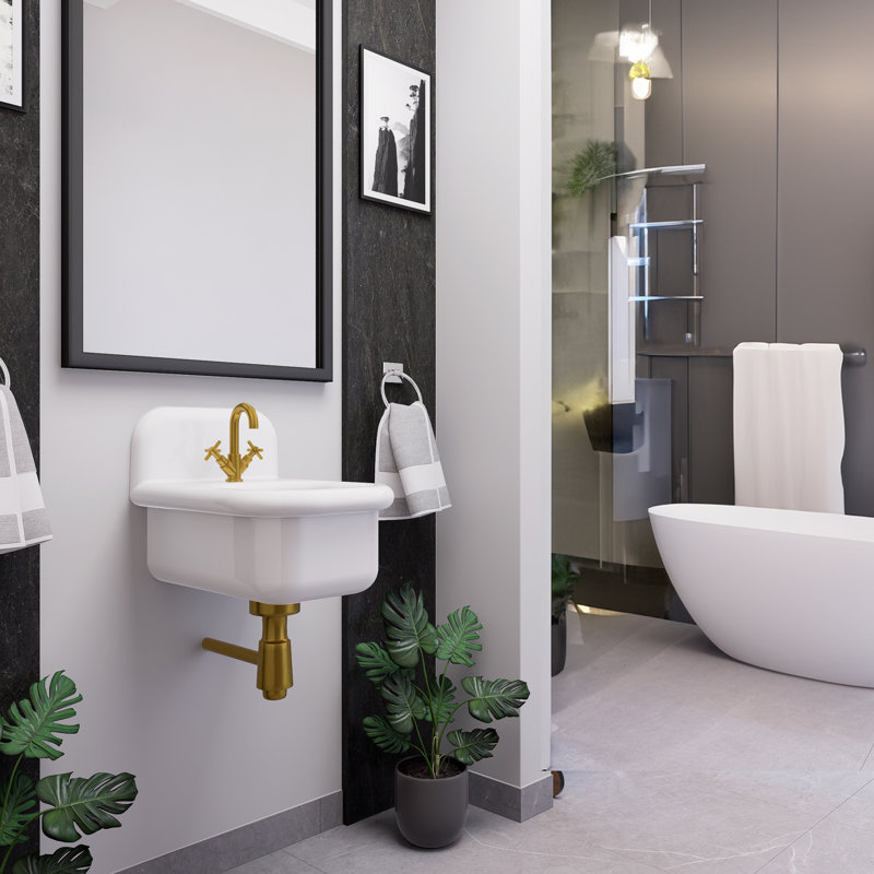 Victorian 17.91'' L Bathroom Sink, White