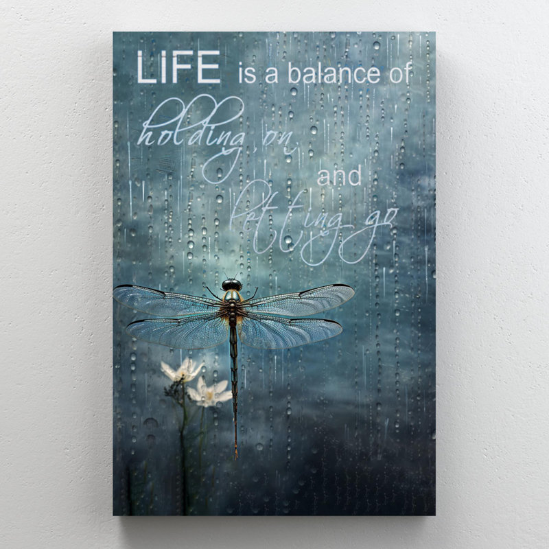 Januita Life Is Balance Of Hold On - 1 pièce, reproduction d'art graphique sur toile tendue, H 14 po x l 11 po x P 1,25 po