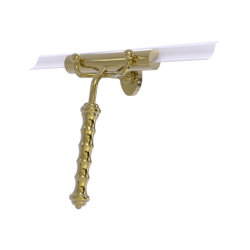 Wavy Handle Squeegee, Unlacquered Brass