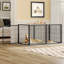 Grande cage pour chien, chenil pour chiot moyen avec parc, cage pour animal de compagnie, intérieur, noir.