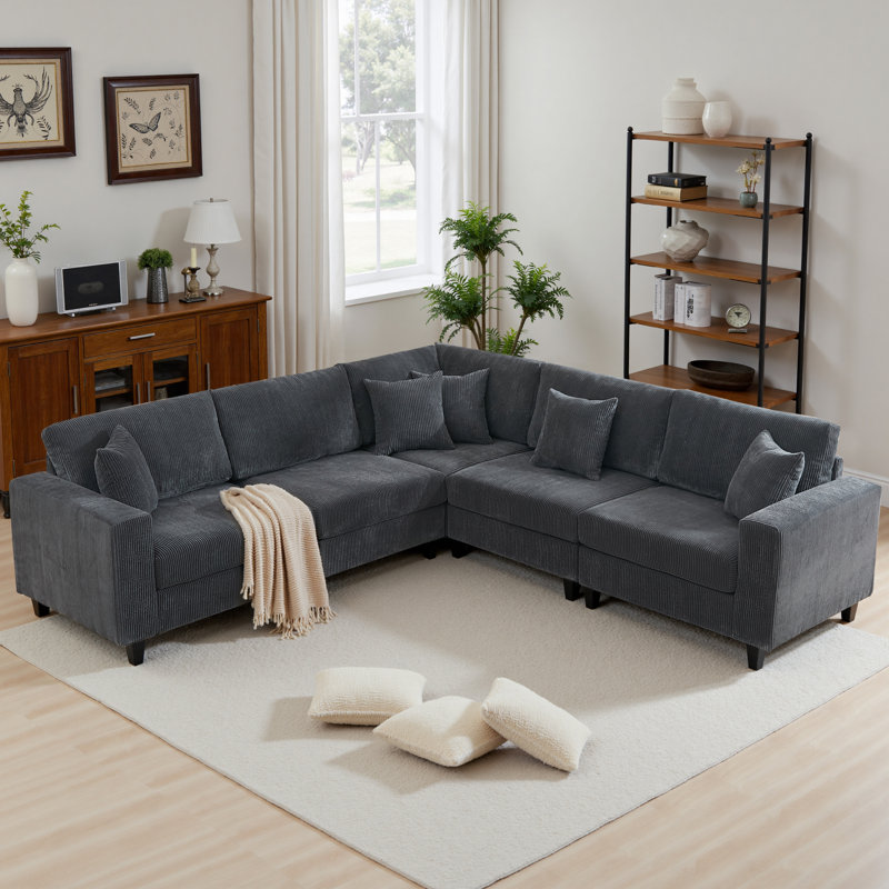 Canapé modulaire pour canapé d'angle surdimensionné avec coussins