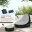 Outsunny Inflatable Chair and Footstool, Inflatable Sofa Lounger, White-99288051