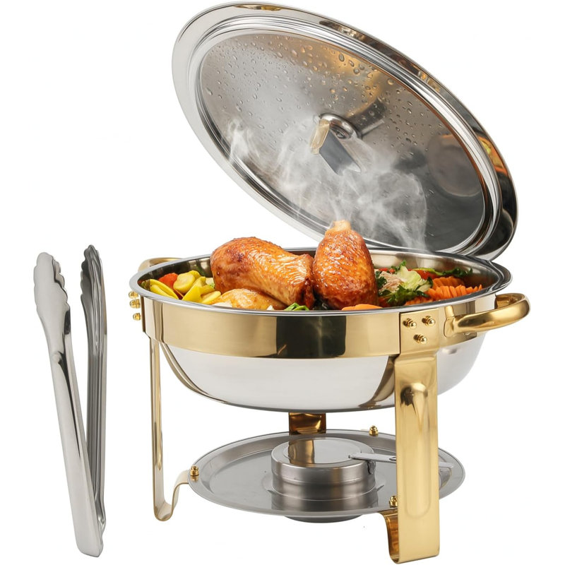 4.5L Stainless Steel Chafing Dish Buffet Set,  Food Warmers Buffet Server for Parties, Home, Gatherings