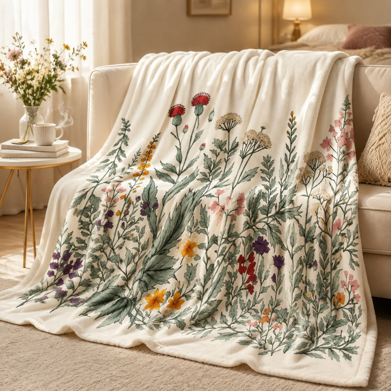 Jeté polaire en flanelle Cozy, L 60 po x l 50 po
