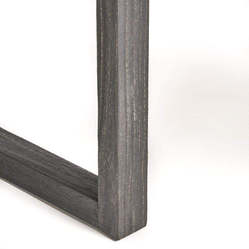 Table de salle à manger d'extérieur en bois 69 po avec magnétisme foncé