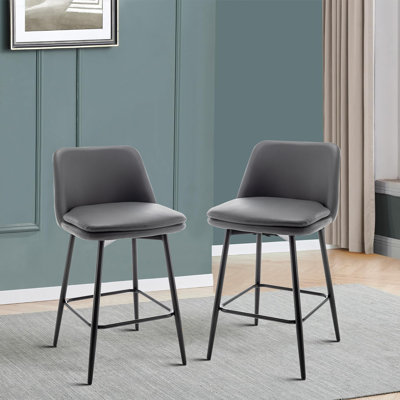 2 tabourets de comptoir pivotants Belcara, hauteur de l'assise 25,61 po, 2 pièces / ensemble