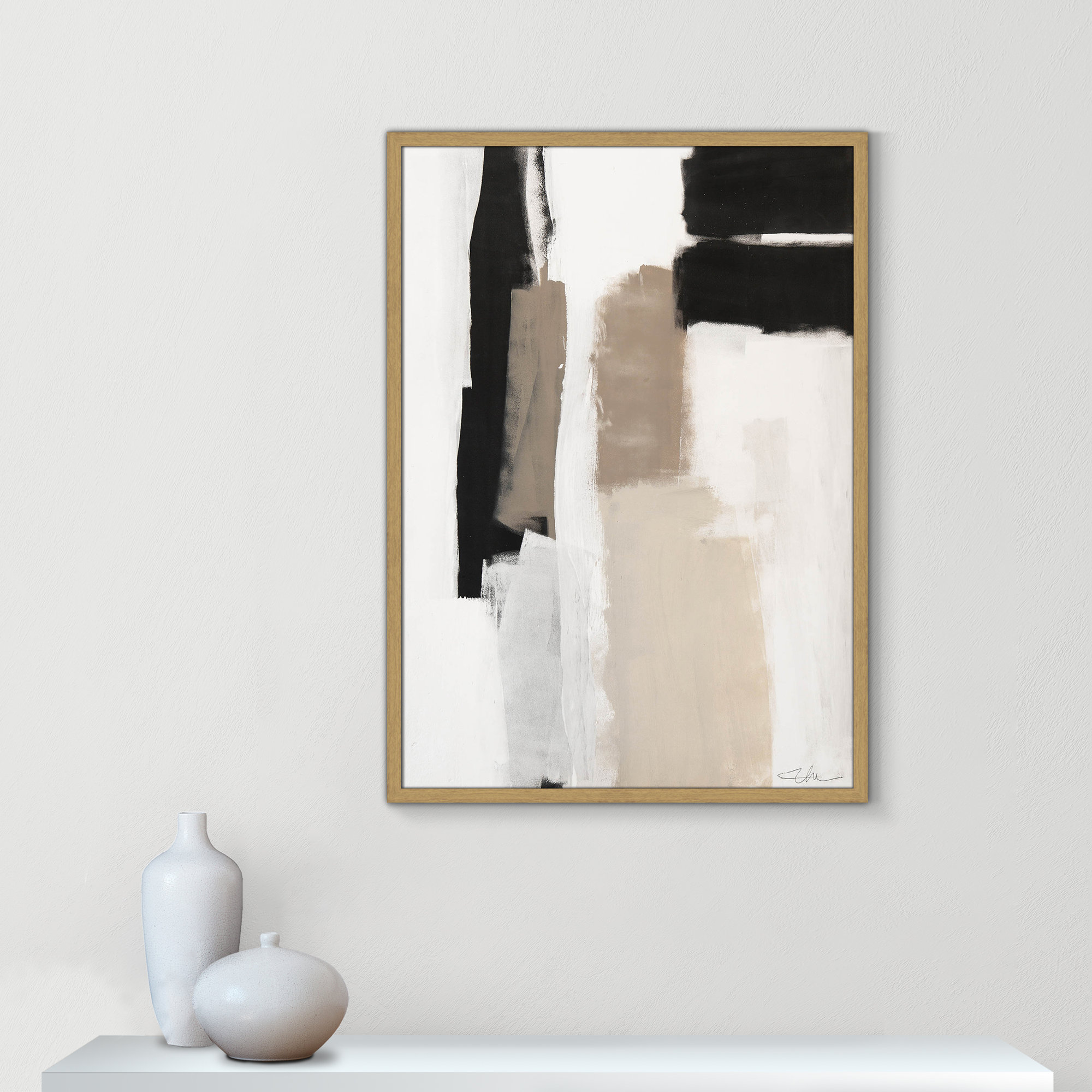 Earth Scapes II by Casa Fine Arts, Natural Slim Unmatted Picture Framed, 35.5" H x 25.5" W x 1.25" D