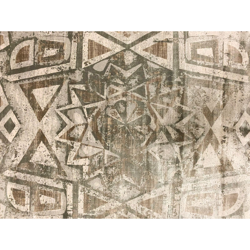 Tapis turc doré et gris 7 x 7 x 7
