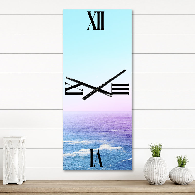 Horloge murale océanique et côtière surdimensionnée Ocean View, Grand