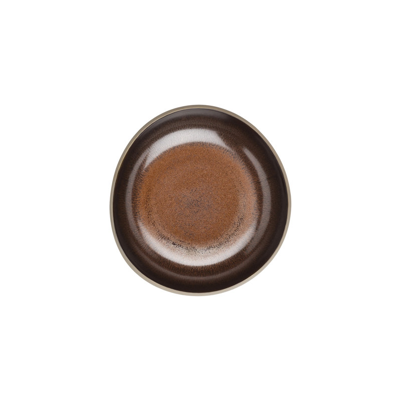 Junto Handmade Stoneware Appetizer Plate, Bronze
