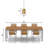 5"W Brushed Gold Metal Pendant Light with Wood Shade