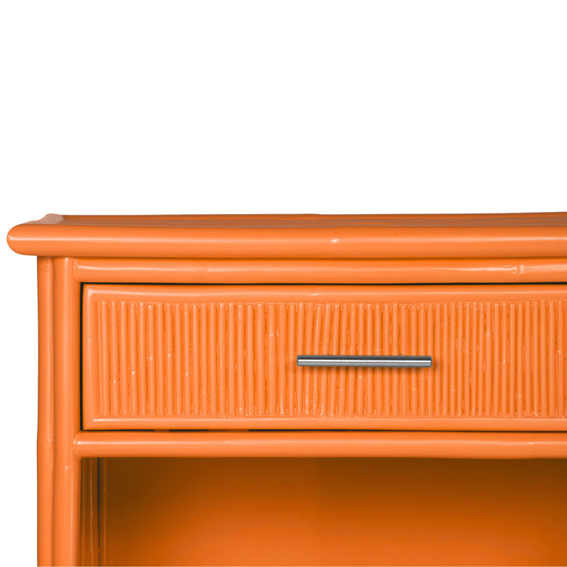 Table de chevet 1 tiroir, Orange citron