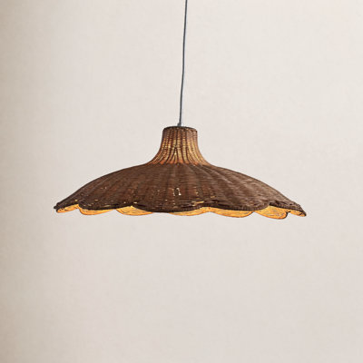 Dimmable Rattan Single Light Pendant
