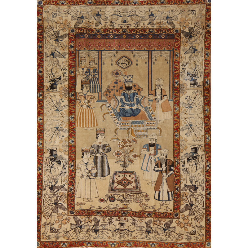 Pre-1900 Vegetable Dye    Rug 5x7