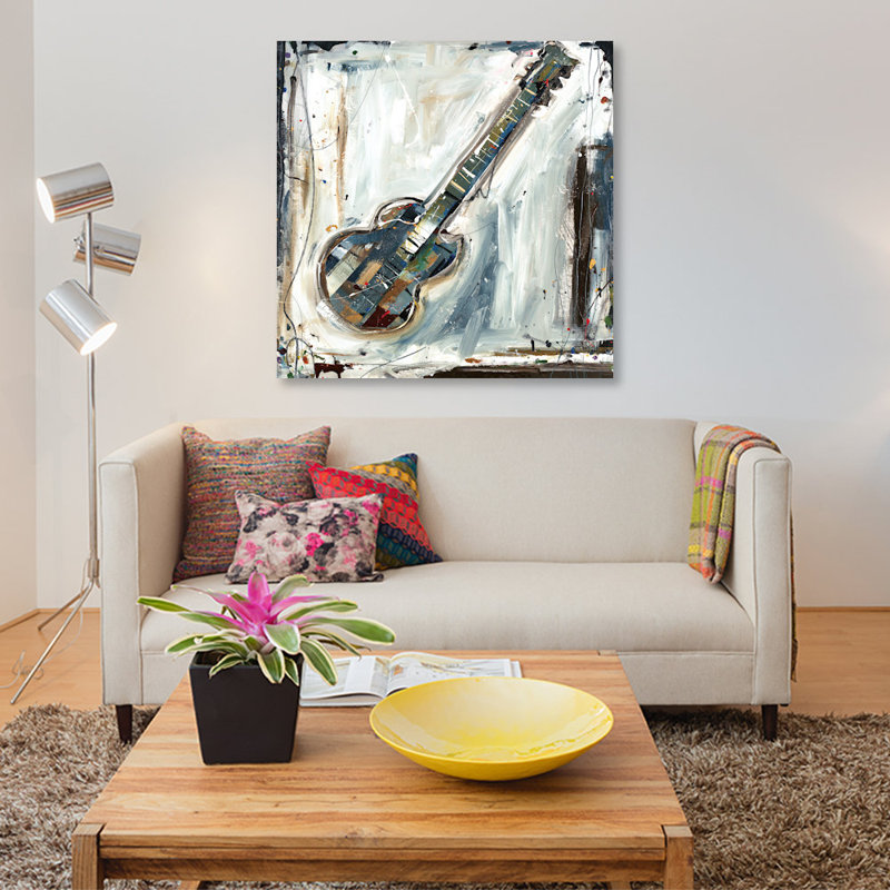 Impression sur guitare par Kelsey Hochstatter - galerie - impression sur toile tendue, H 18 po x l 18 po x P 1,5 po