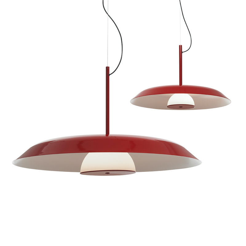 Iride 1 - Light LED Pendant, Scarlet Red, 11 W, 123.5" H x 21.7" W x 21.7" D