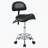 Saddle Stool with Back Support, Rolling Stools with Foot Rest, Ergonomic Adjustable Stool with Wheels, Backrest Adjustable Height & Angle for Salon Spa Tattoo Massage Office Swivel Stool Chair