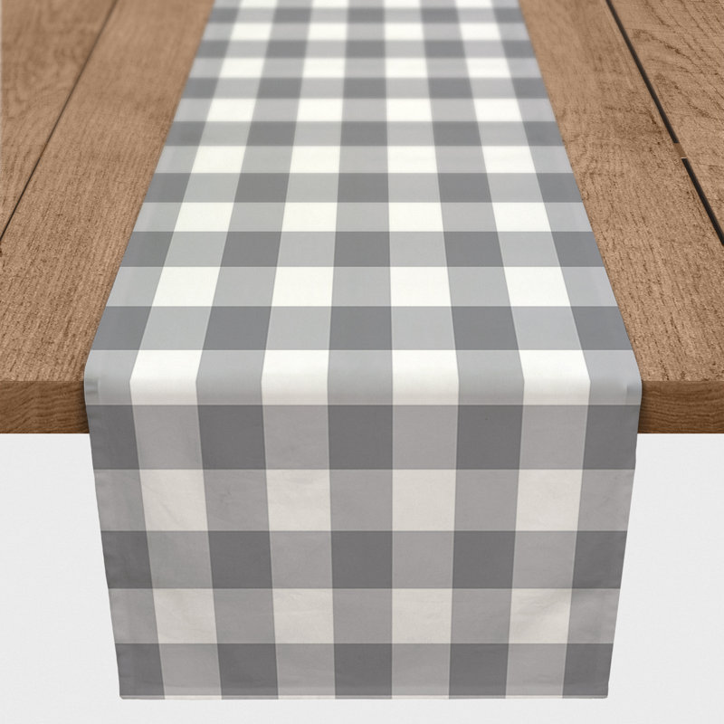 Chemin de table Westrick, Gris, Floral, 90 po x 16 po