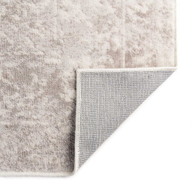 Audres Oriental Gray/Ivory Area Rug, Runner 2'7" x 12'