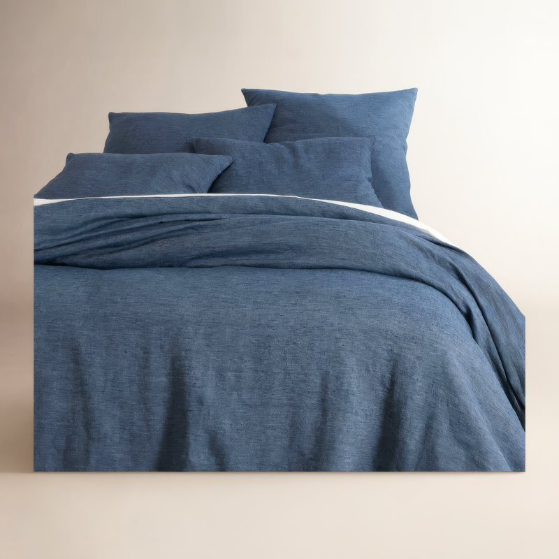 Jovi Linen Ink Duvet Cover, King Duvet Cover