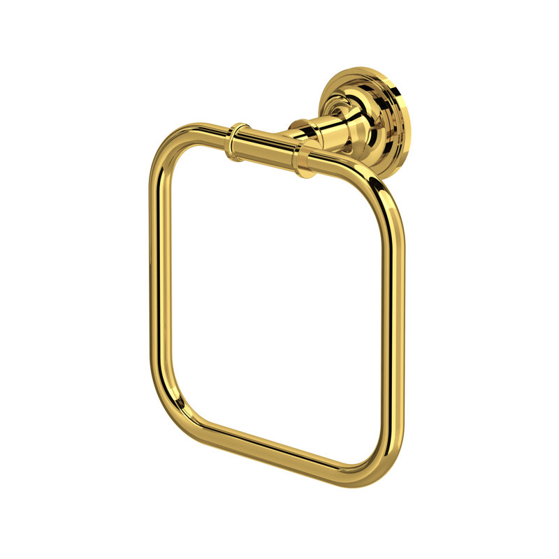 San Giovanni Towel Ring, Unlacquered Brass