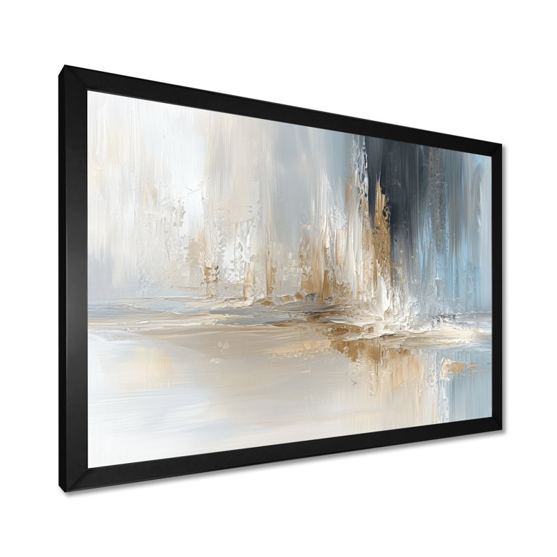 Gris, blanc, noir, blanc, écho, Reproduction encadrée d'une seule photo, H 30 po x l 40 po, Noir