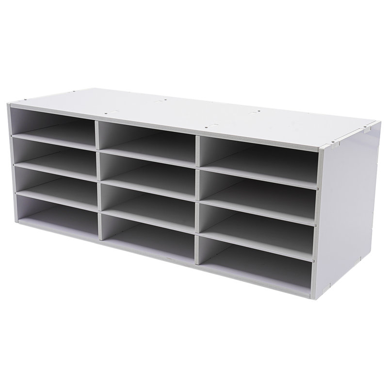12 classeurs 4 rangées 3 colonnes, Blanc