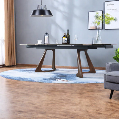 Tables de salle à manger extensibles (table seulement, sans chaises, avec plateau et pieds)