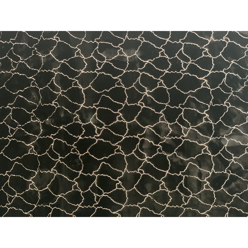 Marbre en fausse fourrure Metallica, Rétaculaire 7 pi 8 po x 10 pi 4 po