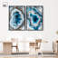 «Godeed Geode Eye Duo», art mural bleu par Art Remedy-115200290-115200289