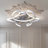 Dalayshia Indoor Bedroom Flush Mount Ceiling Fan with Light-1883373565